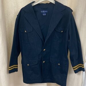 Vintage Ralph Lauren Navy Military Sailor Coat
